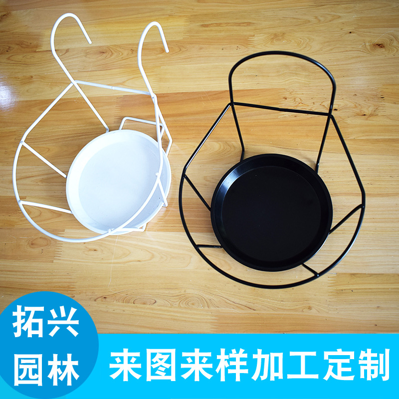 欧式阳台护栏栏杆花架铁艺小花架窗台悬挂式花盆架吊兰架盆