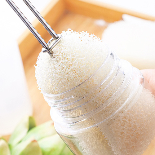 Replaceable brush head cleaning cup brush long handle 360 ​​degree bottle brush household antibacterial bottle brush creative sponge brush