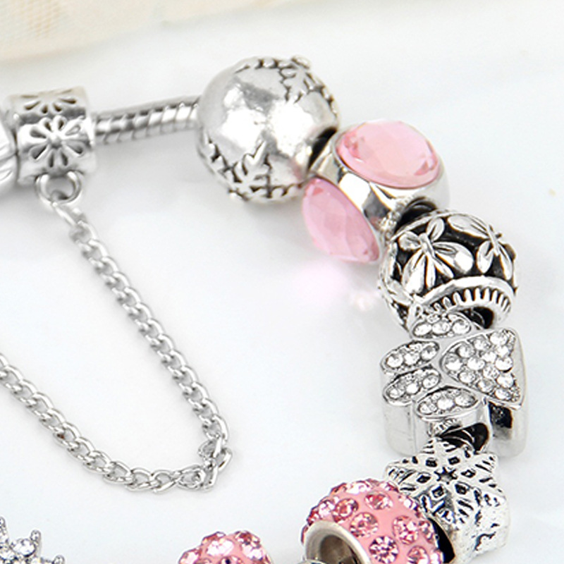Braccialetti di perline natalizie, nuovi gioielli natalizi, braccialetti di perline con ciondolo a fiocco di neve creativo, gioielli da donna_voghion.com