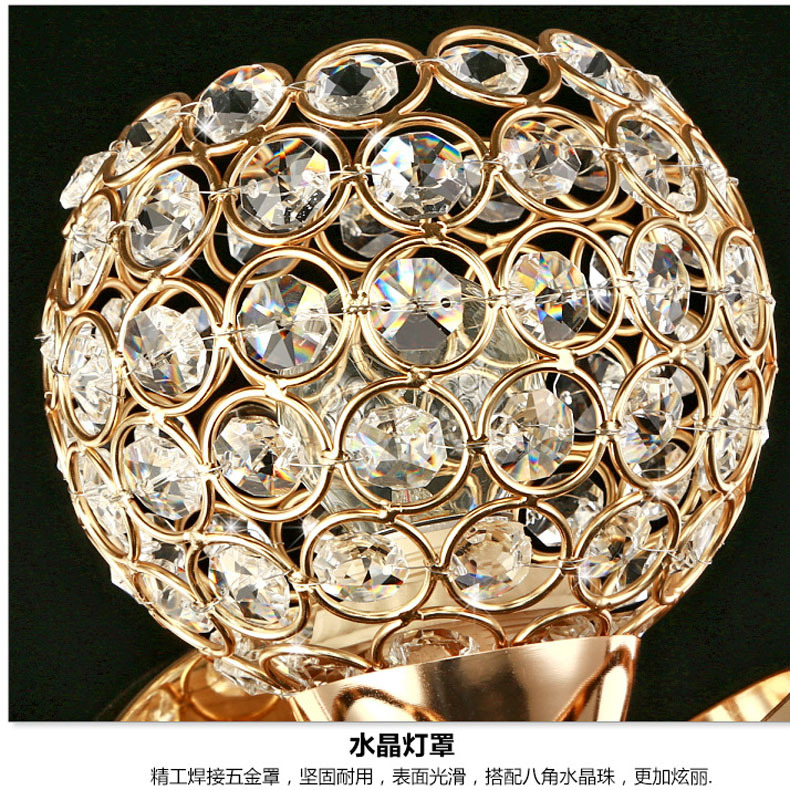 Moderno simple creativo acogedor dormitorio lámpara de pared de hierro codo lámpara de pared de cristal comedor sala de estar pasillo lámpara