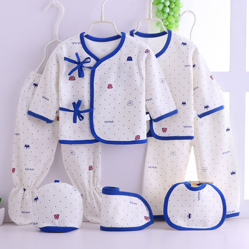 Newborn baby clothes pure cotton underwear newborn baby monk suit 7 seven-piece suit spring, autumn and summer four seasons thin style