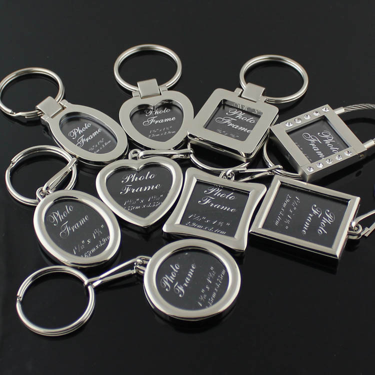 Fashion romantic accessories creative photo frame alloy key ring key chain DIY can be put into the photo