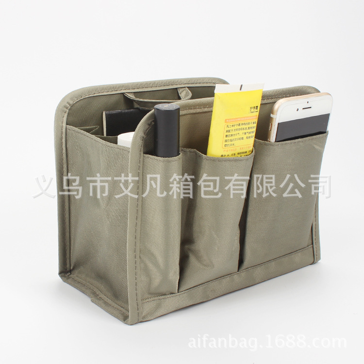RFID多功能收纳包素色尼龙桌面杂物盒  多用途布艺化妆品收纳盒