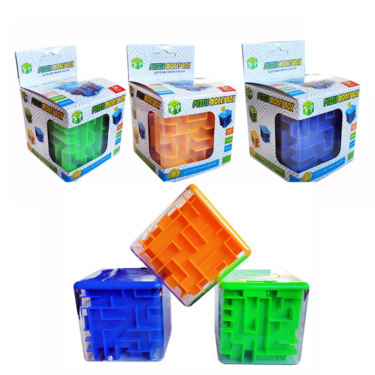 Juguete de inteligencia de educación temprana para niños 3D laberinto tridimensional alcancía 8,5 cm juego creativo laberinto de cubo de Rubik