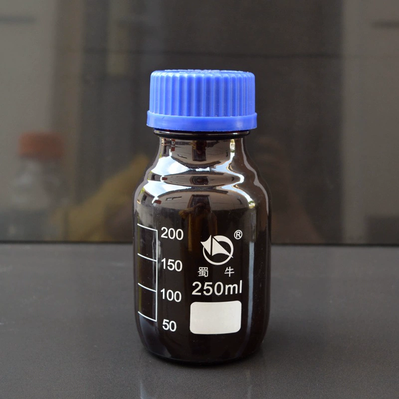 3,3 shuniu стекло синяя крышка винт рот бутылка реагента прозрачный коричневый 100 250 5001000 2000 мл