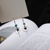 Fresh crystal, design fashionable earrings, trend of season