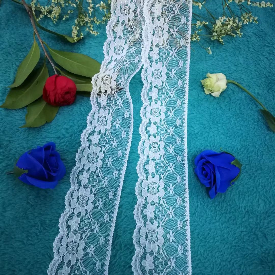 现货6.3cm无弾蕾丝花边 箱包鞋帽服饰蚊帐玩具辅料厂家批发