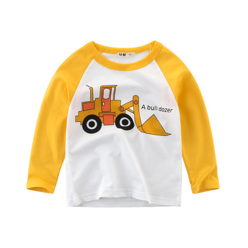 2024 children's clothing autumn new bottoming shirt children's Korean long-sleeved boy T-shirt baby caring boy clothes