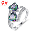 Accessory, zirconium, fashionable cute ring with stone, European style, suitable for import, wholesale
