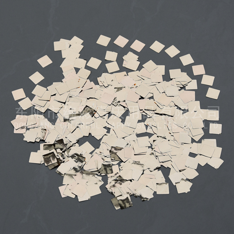 婚礼手撒亮片 节日喜庆狂欢派对用品批发 玫瑰金正方形 1CM切片膜