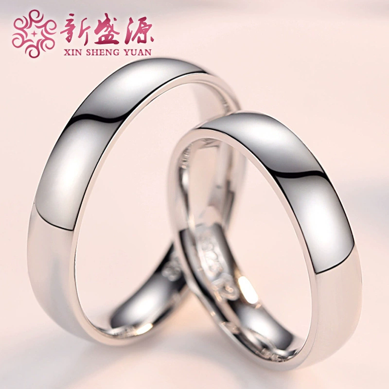 S925 стерлингового серебра Глянцевая Внутренняя Дуга пара Закрытое кольцо корейское модное мужское и женское кольцо оптовая продажа