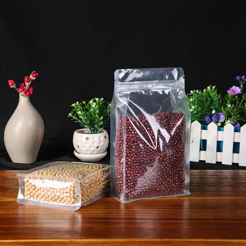 Transparent octagonal seal bag, dry fruit red dates with walnuts plastic seal bag, food packaging self-sealing bag wholesale