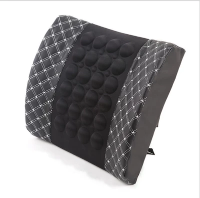 Car red wine electric massage lumbar Waist support - black-and-white-deluxe-edition