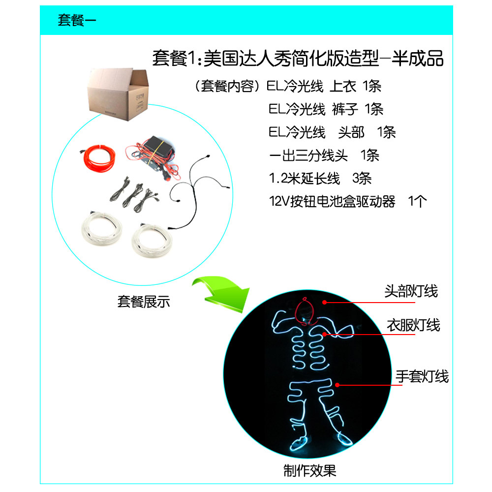 American talent show fluorescente danza el luz fría ropa luminosa temporada de graduación Reunión Anual LED láser danza apoyos del funcionamiento