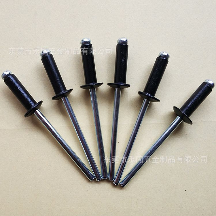 厂家促供铝黑色拉铆钉铝黑色抽芯拉钉铝黑色抽芯铆钉4*12