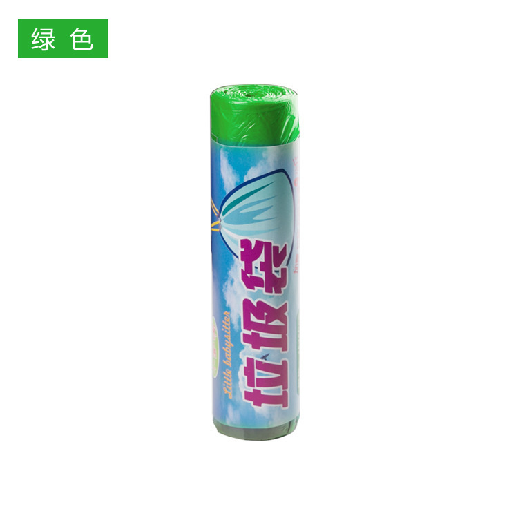 Bolsa de basura grande con cordón para el hogar, tipo de corte de color, bolsa de protección ambiental de plástico engrosada y explosiva para el hogar