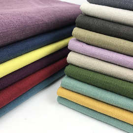 厂家批发沙发布料帆布软包亚麻布料印花桌布箱包布装饰布棉麻面料