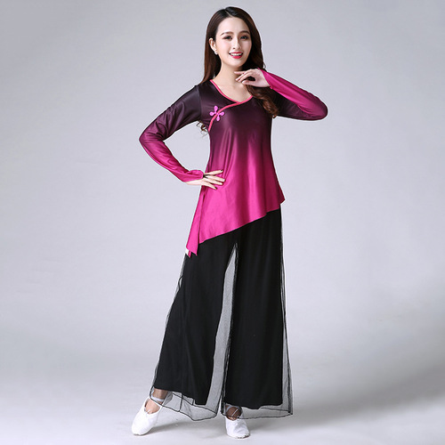 New Square Dance Costume Set Milk Silk Fabric Dance Wear Square Performance Clothes Adult Factory Wholesale