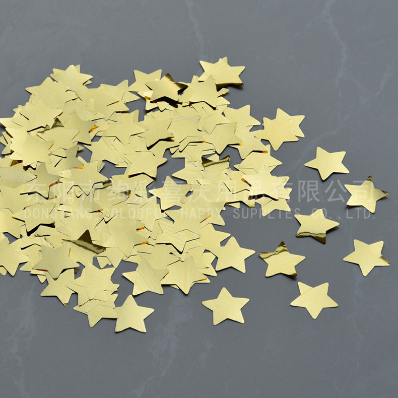 【舞台庆典 婚礼现场】特价喜庆用品批发零售 PET膜 五角星 2.3CM