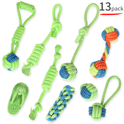 Dogs Cotton rope toy customized pet toy Dogs Cotton rope toy Molar Toothpaste Dog bites rope combination suit