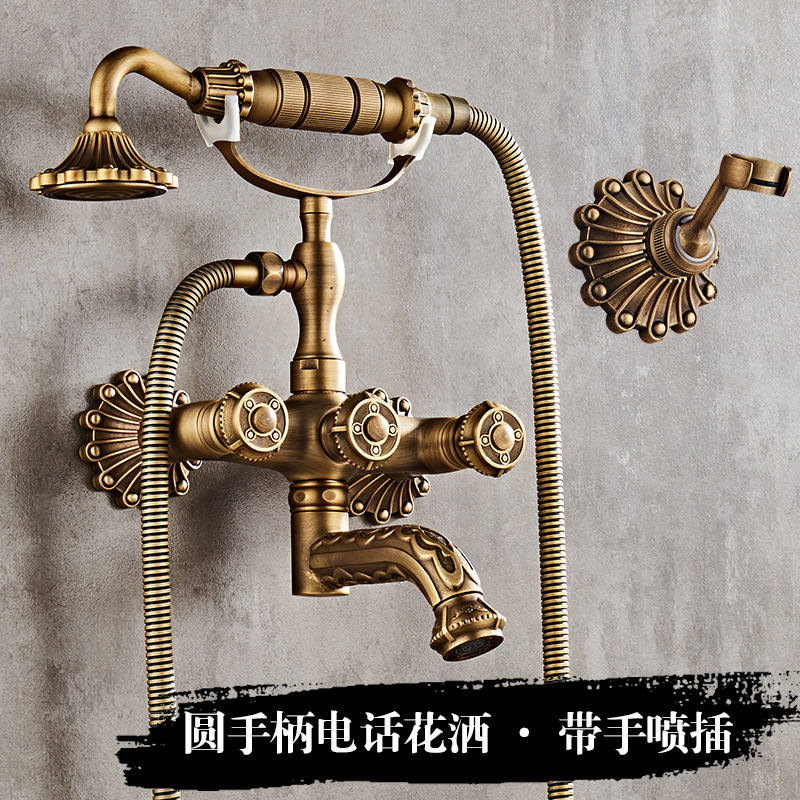 Ducha redonda del teléfono de la manija con el asiento