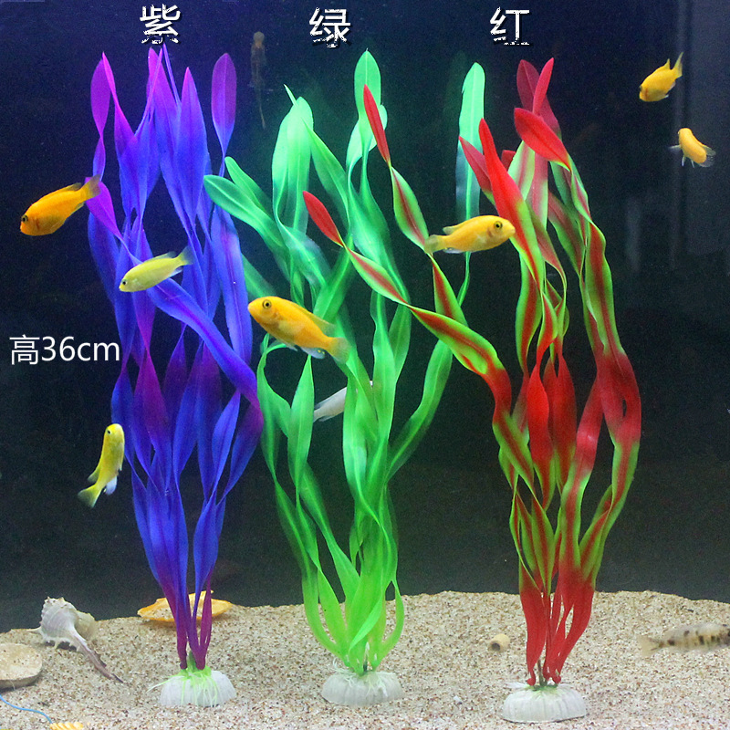 Simulación de acuario plantas acuáticas de América del Norte pecera paisaje decoraciones de acuario peces falsos hierba submarina tira fina agua algas hierba