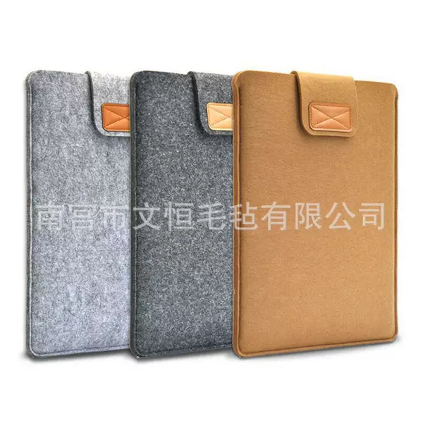 Wholesale Felt Computer Bag iPad Laptop Tablet Bag MacBook Air Liner Bag Logo