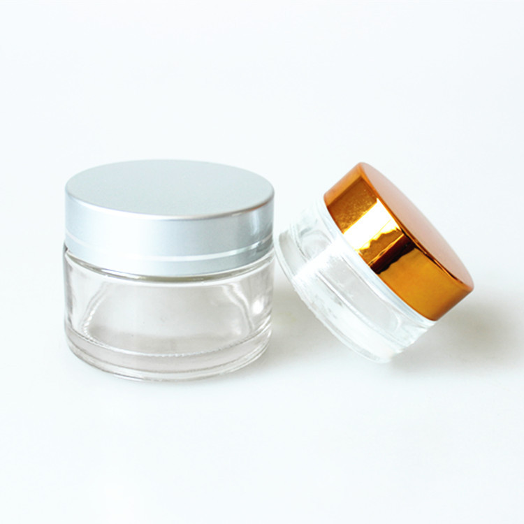厂家供应5ml到50ml化妆品分装瓶膏霜眼霜面霜精油瓶透明玻璃空瓶