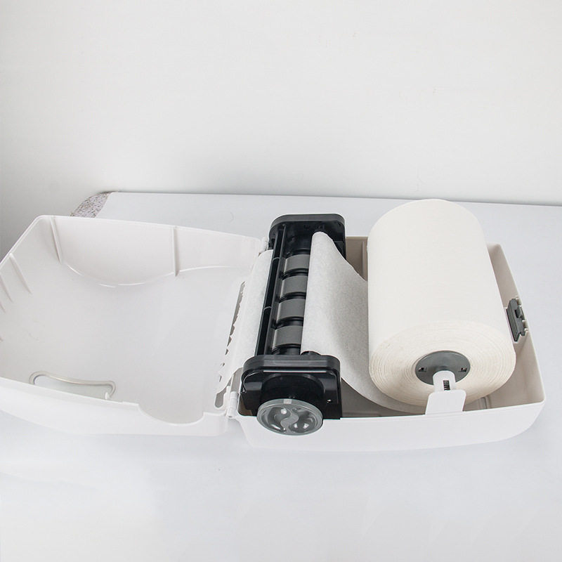Dispensador semiautomático de papel higiénico de gran rollo, soporte para toallas de mano, ideal para baños de hotel