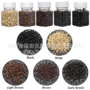 Factory direct 4.0mm with threaded hair ring hair buckle wig hair buckle with threaded hair ring 1000 grains