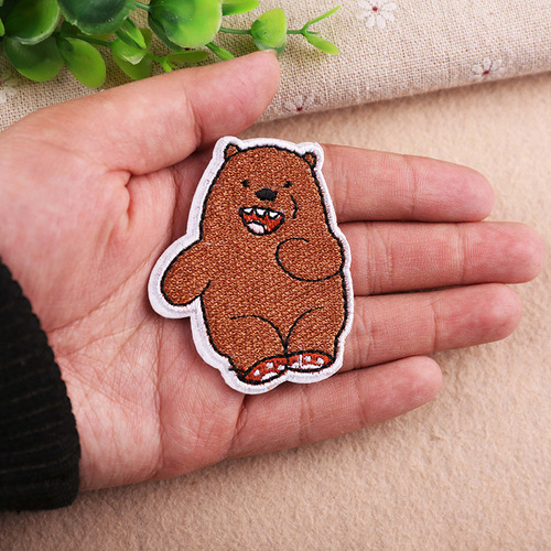Yixiu Cute Cartoon Animal Embroidery Cloth Patch Fully Embroidered Clothes Decoration Computer Embroidered Chapter Patch Label Embroidery Label
