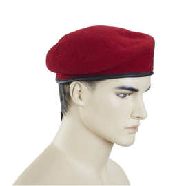 帽子男 欧美流行羊毛军贝雷帽男士 保安毛呢帽特战维和贝雷帽批发