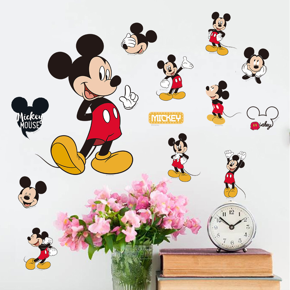 New Mickey Minnie ZY1490 children's room bedroom foreign trade wholesale waterproof removable wall sticker