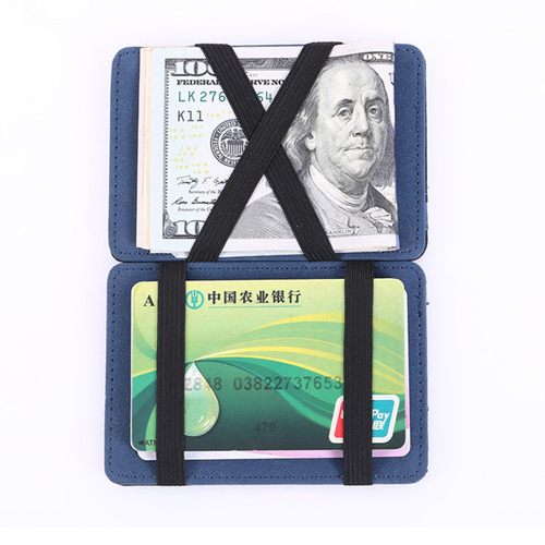 跨境韩版创意魔术钱包 男士钱包PU名片包 磨砂皮信用卡包卡套