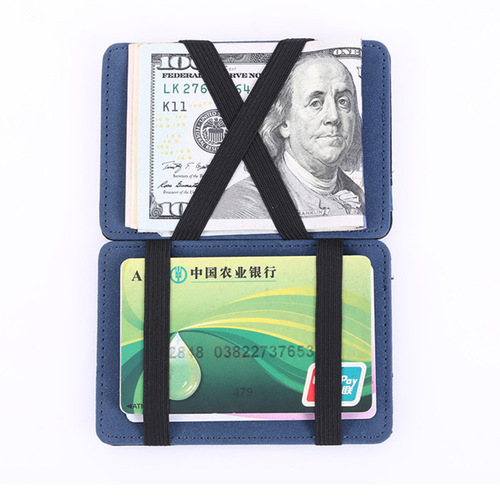 Cross-border Korean version creative magic wallet Men's wallet PU business card holder Matte leather credit card holder card holder