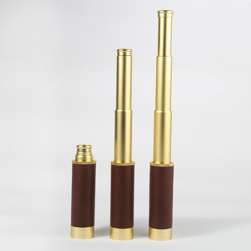 跨境25X30铝合金望远镜 可调节拉伸调焦观鸟镜 高清单筒望远镜