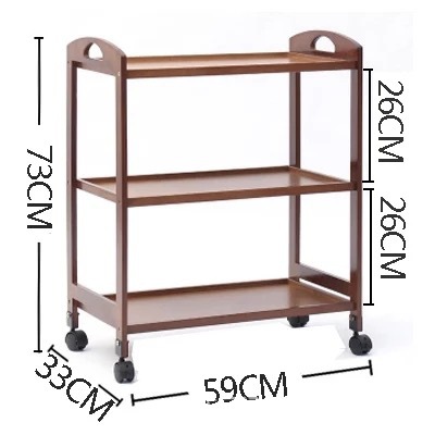 Bambú nuevo portátil comedor coche cocina rack de almacenamiento salón de belleza carro té rack de almacenamiento fábrica de coches al por mayor