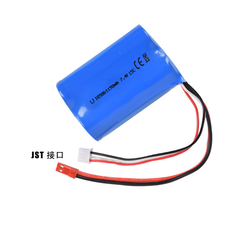 7.4v 1100mAh 18500锂电池HQ827 T34遥控飞机高速车船玩具配件
