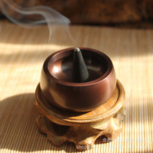 黄铜冷着色小钵式炉把玩宣德手炉工艺摆件厚胎工艺铜香炉（现货）