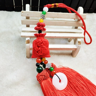 accessories wholesale, Car hanging - cinnabar-car-pendant-big-money-bag