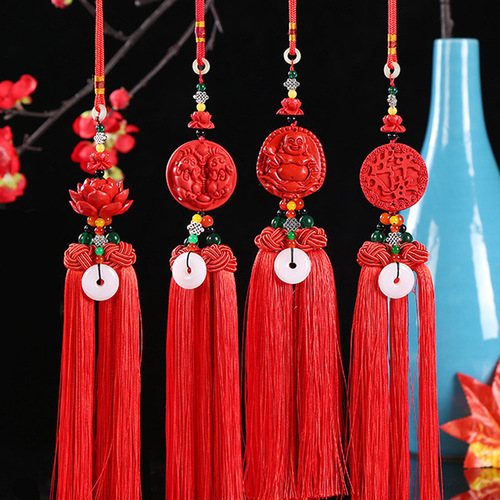 Red cinnabar car pendant jewelry high content car supplies Pixiu gourd car pendant accessories wholesale