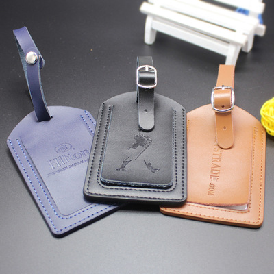 Manufactor Direct selling genuine leather Luggage tag cowhide Tag trunk label Paper card Ordering
