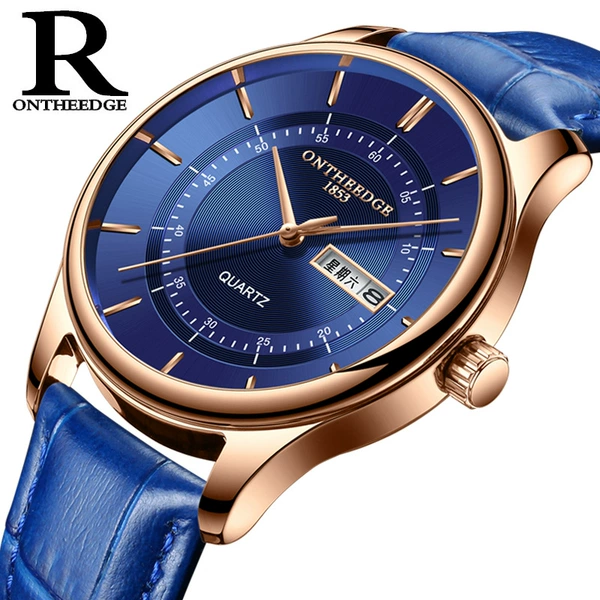 029 leather, blue bottom rose edge [only send exquisite gift box]