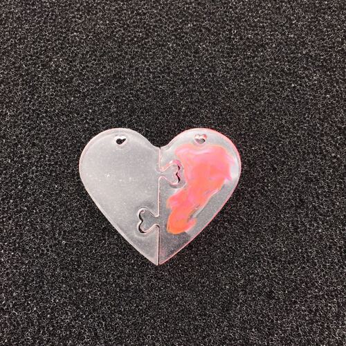 DIY Silicone Crystal Resin Couple Pendant Charm with Heart Lock Fastener, New Resin Mold, Resin Mold Ashtray