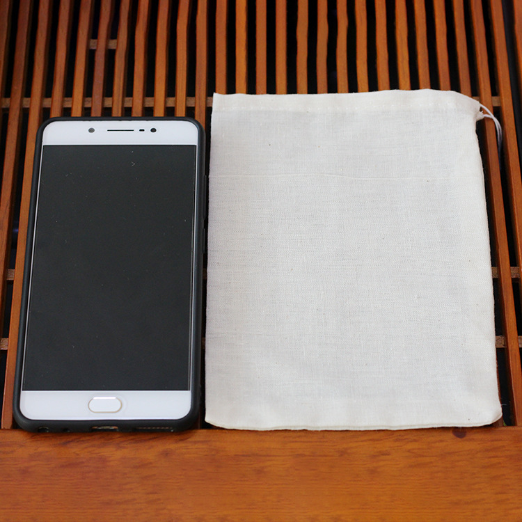 13*18cm con cordón de hilo de algodón bolsa de tela al por mayor en stock bolsa de té con cordón bolsa de freír bolsa de baño de pies bolsa de filtro de Medicina China