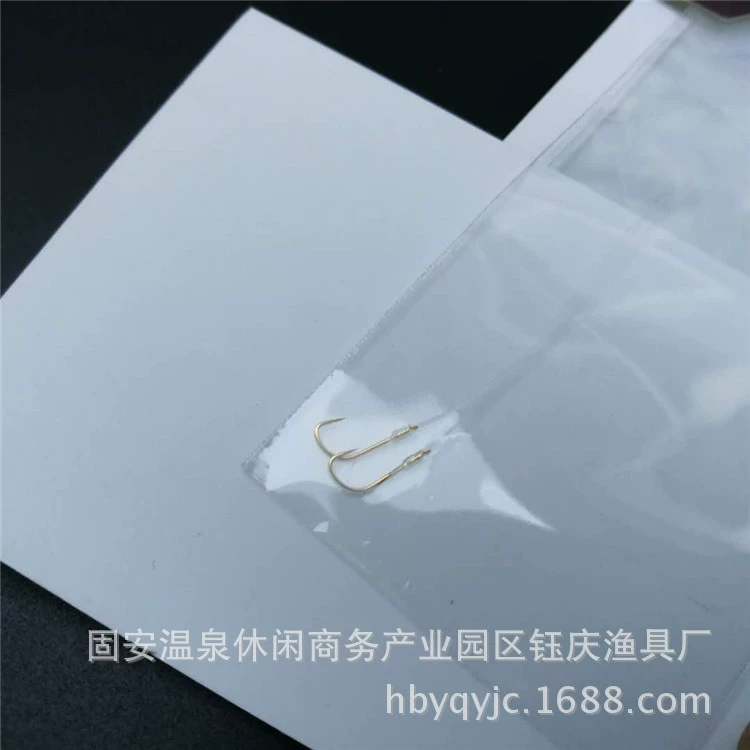 Двойные крючки для рыбалки (Xing Yuan) с золотистыми зажимами на sleeve, размеры 1#–8#, варианты упаковки