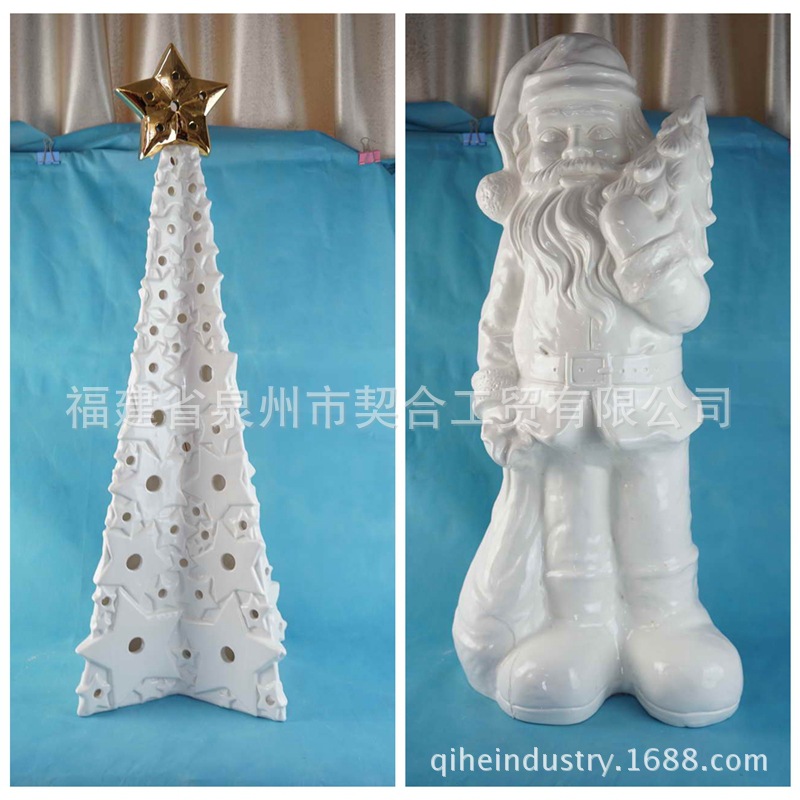 Adornos de ángel de cerámica de estilo europeo Candelero de marido de Navidad de temperatura media Decoraciones para el hogar de personajes de porcelana blanca Dehua