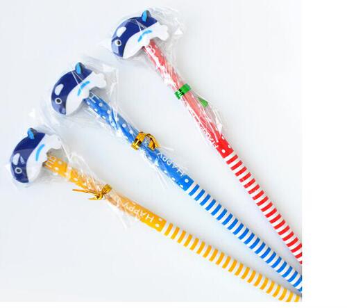 Children's Pencil Creative Student Wooden Cute Animal Eraser Head Pencil Cartoon with Eraser Pencil Stationery Wholesale