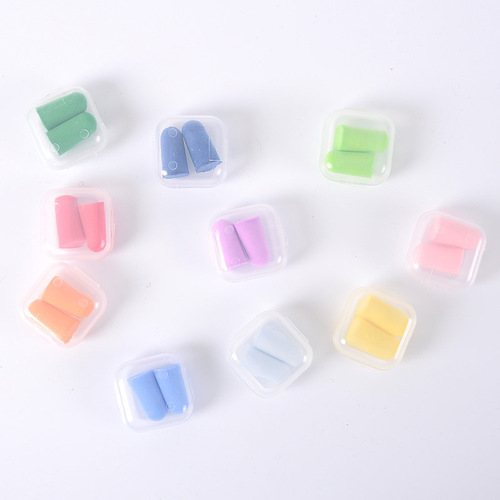 Slow rebound sponge memory foam sleep earplugs noise reduction isolation mute anti-noise travel nap wholesale