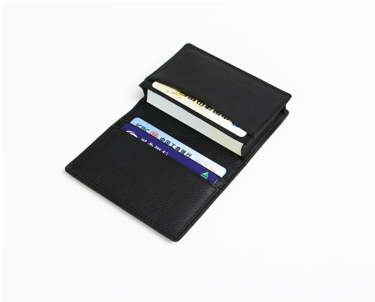 Haoyunlai fuente de fábrica hombres y mujeres titular de la tarjeta de visita primera capa de cuero titular de la tarjeta de órgano titular de la tarjeta de negocios